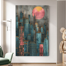 Load image into Gallery viewer, Canvas printed painting, not framed, rolled in tube, subject nature, preries, mountains.
