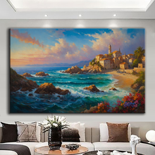 Load image into Gallery viewer, Canvas printed painting, not framed, rolled in tube, subject nature, preries, mountains.
