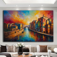 Load image into Gallery viewer, Canvas printed painting, not framed, rolled in tube, subject nature, preries, mountains.
