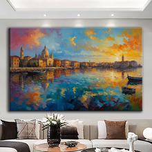 Load image into Gallery viewer, Canvas printed painting, not framed, rolled in tube, subject nature, preries, mountains.
