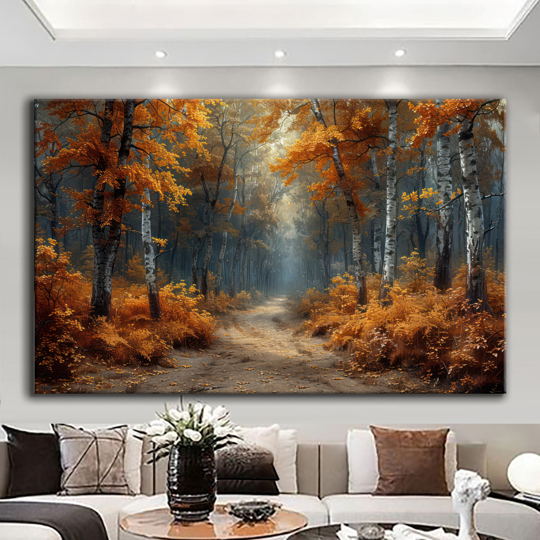 Canvas printed painting, not framed, rolled in tube, subject nature, preries, mountains.