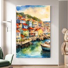 Load image into Gallery viewer, Canvas printed painting, not framed, rolled in tube, subject nature, preries, mountains.
