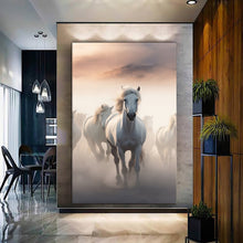 Load image into Gallery viewer, Stretched canvas wall art print – Canvas Wall Art Painting Horses HR008 – Small – 20x30 in (50x75 cm) – Iloski Art LLC
