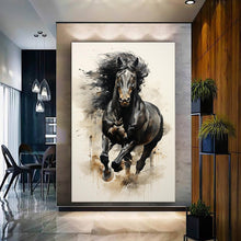 Load image into Gallery viewer, Stretched canvas wall art print – Canvas Wall Art Painting Horses HR014 – Small – 20x30 in (50x75 cm) – Iloski Art LLC

