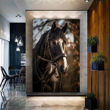 Load image into Gallery viewer, Stretched canvas wall art print – Canvas Wall Art Painting Horses HR020 – Small – 20x30 in (50x75 cm) – Iloski Art LLC

