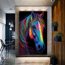 Load image into Gallery viewer, Stretched canvas wall art print – Canvas Wall Art Painting Horses HR022 – Small – 20x30 in (50x75 cm) – Iloski Art LLC

