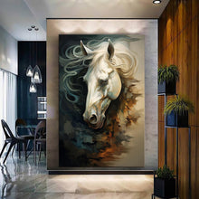 Load image into Gallery viewer, Stretched canvas wall art print – Canvas Wall Art Painting Horses HR024 – Small – 20x30 in (50x75 cm) – Iloski Art LLC
