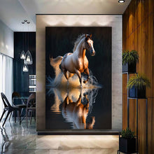 Load image into Gallery viewer, Stretched canvas wall art print – Canvas Wall Art Painting Horses HR026 – Small – 20x30 in (50x75 cm) – Iloski Art LLC

