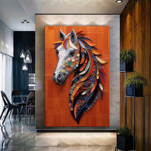 Load image into Gallery viewer, Stretched canvas wall art print – Canvas Wall Art Painting Horses HR032 – Small – 20x30 in (50x75 cm) – Iloski Art LLC
