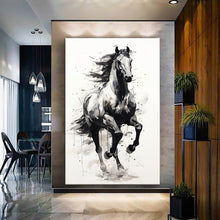 Load image into Gallery viewer, Stretched canvas wall art print – Canvas Wall Art Painting Horses HR034 – Small – 20x30 in (50x75 cm) – Iloski Art LLC
