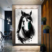 Load image into Gallery viewer, Stretched canvas wall art print – Canvas Wall Art Painting Horses HR037 – Small – 20x30 in (50x75 cm) – Iloski Art LLC
