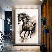 Load image into Gallery viewer, Stretched canvas wall art print – Canvas Wall Art Painting Horses HR038 – Small – 20x30 in (50x75 cm) – Iloski Art LLC
