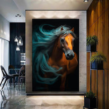 Load image into Gallery viewer, Stretched canvas wall art print – Canvas Wall Art Painting Horses HR039 – Small – 20x30 in (50x75 cm) – Iloski Art LLC
