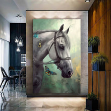 Load image into Gallery viewer, Stretched canvas wall art print – Canvas Wall Art Painting Horses HR044 – Small – 20x30 in (50x75 cm) – Iloski Art LLC
