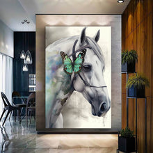 Load image into Gallery viewer, Stretched canvas wall art print – Canvas Wall Art Painting Horses HR041 – Small – 20x30 in (50x75 cm) – Iloski Art LLC
