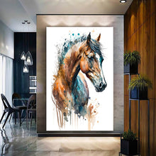 Load image into Gallery viewer, Stretched canvas wall art print – Canvas Wall Art Painting Horses HR052 – Small – 20x30 in (50x75 cm) – Iloski Art LLC
