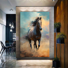 Load image into Gallery viewer, Stretched canvas wall art print – Canvas Wall Art Painting Horses HR057 – Small – 20x30 in (50x75 cm) – Iloski Art LLC
