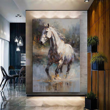 Load image into Gallery viewer, Stretched canvas wall art print – Canvas Wall Art Painting Horses HR060 – Small – 20x30 in (50x75 cm) – Iloski Art LLC

