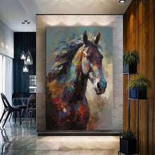 Load image into Gallery viewer, Stretched canvas wall art print – Canvas Wall Art Painting Horses HR062 – Small – 20x30 in (50x75 cm) – Iloski Art LLC
