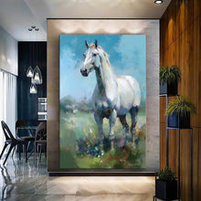 Load image into Gallery viewer, Stretched canvas wall art print – Canvas Wall Art Painting Horses HR071 – Small – 20x30 in (50x75 cm) – Iloski Art LLC
