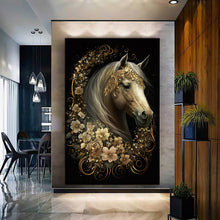 Load image into Gallery viewer, Stretched canvas wall art print – Canvas Wall Art Painting Horses HR081 – Small – 20x30 in (50x75 cm) – Iloski Art LLC

