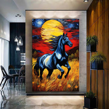 Load image into Gallery viewer, Stretched canvas wall art print – Canvas Wall Art Painting Horses HR085 – Small – 20x30 in (50x75 cm) – Iloski Art LLC

