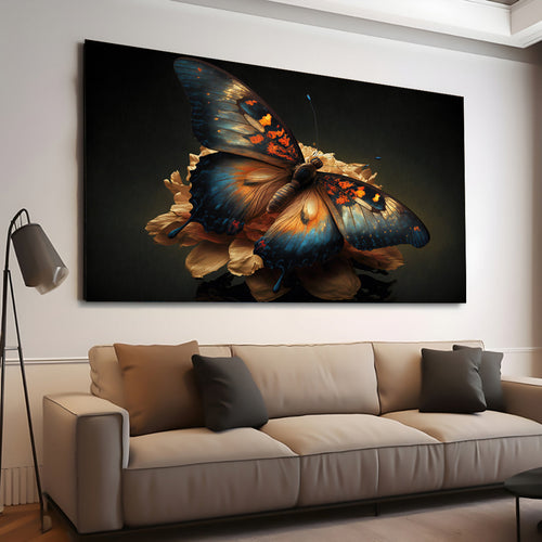 Canvas printed painting, subject butterfly