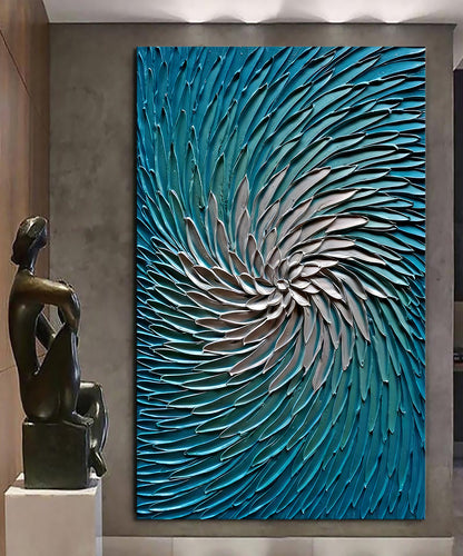 Canvas printed painting, not framed, rolled in tube, subject abstract