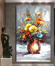 Load image into Gallery viewer, Stretched canvas wall art print – Canvas Wall Art Painting Flowers FlowA054 – Small – 20x30 in (50x75 cm) – Iloski Art LLC
