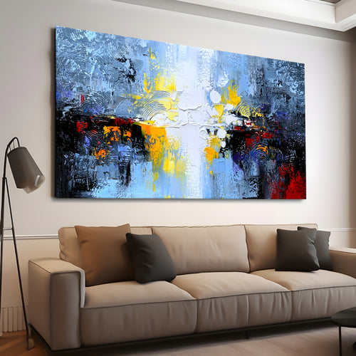 Canvas printed painting, not framed, rolled in tube, subject nature, preries, mountains.