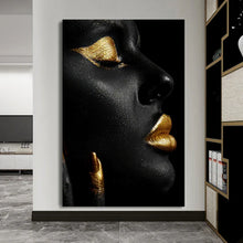 Load image into Gallery viewer, Canvas Wall Art African Woman Painting AFRW0048 - Iloski Art LLC
