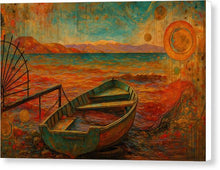 Load image into Gallery viewer, Boat on a Ohrid Surreal Lake - Canvas Print
