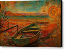 Load image into Gallery viewer, Boat on a Ohrid Surreal Lake - Canvas Print
