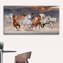 Load image into Gallery viewer, Stretched canvas wall art print – Canvas Wall Art Painting Horses HR087 – Small – 30x20 in (75x50 cm) – Iloski Art LLC
