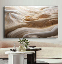 Load image into Gallery viewer, Canvas printed painting, not framed, rolled in tube, subject sandstorm, 3D ilusiion, sandcolors
