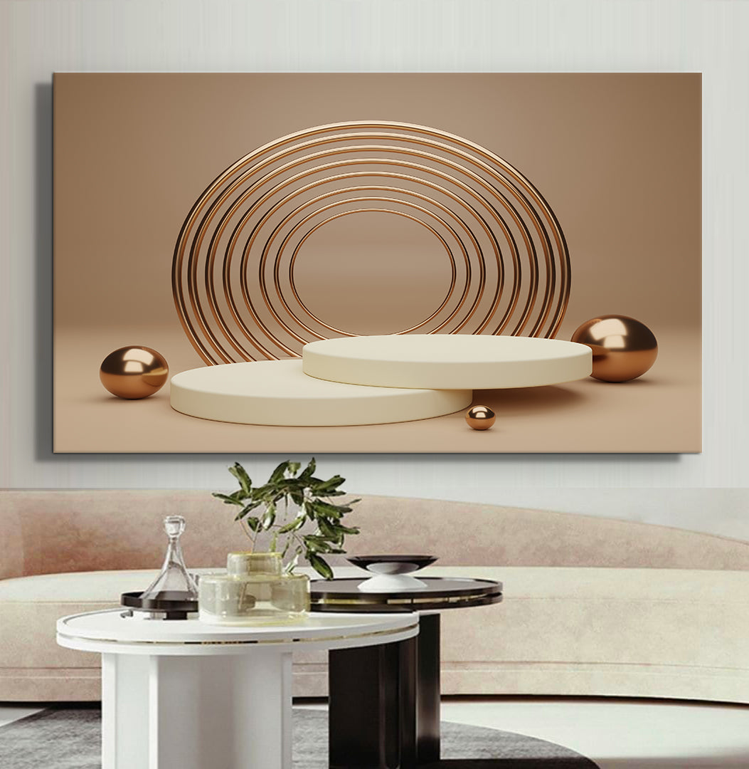 Canvas printed painting, not framed, rolled in tube, subject sandstorm, 3D ilusiion, sandcolors