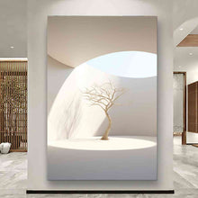 Load image into Gallery viewer, Canvas printed painting, not framed, rolled in tube, subject sandstorm, 3D ilusiion, sandcolors
