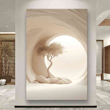 Load image into Gallery viewer, Canvas printed painting, not framed, rolled in tube, subject sandstorm, 3D ilusiion, sandcolors
