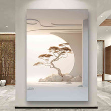 Load image into Gallery viewer, Canvas printed painting, not framed, rolled in tube, subject sandstorm, 3D ilusiion, sandcolors
