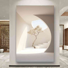 Load image into Gallery viewer, Canvas printed painting, not framed, rolled in tube, subject sandstorm, 3D ilusiion, sandcolors
