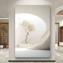 Load image into Gallery viewer, Canvas printed painting, not framed, rolled in tube, subject sandstorm, 3D ilusiion, sandcolors
