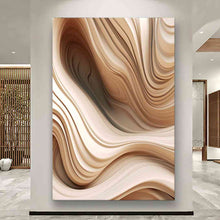 Load image into Gallery viewer, Canvas printed painting, not framed, rolled in tube, subject sandstorm, 3D ilusiion, sandcolors
