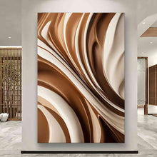 Load image into Gallery viewer, Canvas printed painting, not framed, rolled in tube, subject sandstorm, 3D ilusiion, sandcolors
