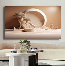 Load image into Gallery viewer, Canvas printed painting, not framed, rolled in tube, subject sandstorm, 3D ilusiion, sandcolors
