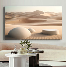 Load image into Gallery viewer, Canvas printed painting, not framed, rolled in tube, subject sandstorm, 3D ilusiion, sandcolors
