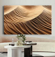 Load image into Gallery viewer, Canvas printed painting, not framed, rolled in tube, subject sandstorm, 3D ilusiion, sandcolors
