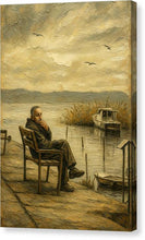 Load image into Gallery viewer, Contemplative Man by Lakeside - Canvas Print
