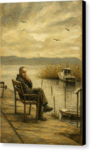 Load image into Gallery viewer, Contemplative Man by Lakeside - Canvas Print

