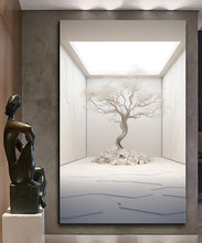 Load image into Gallery viewer, Canvas printed painting, not framed, rolled in tube, subject sandstorm, 3D ilusiion, sandcolors
