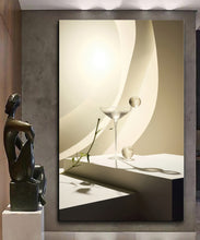 Load image into Gallery viewer, Canvas printed painting, not framed, rolled in tube, subject sandstorm, 3D ilusiion, sandcolors
